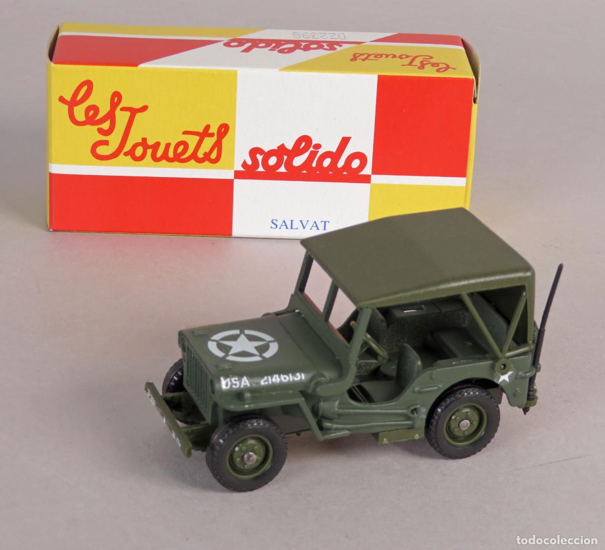 Coches a escala: Jeep Willys militar S&oacute;lido 1/43 Salvat Coches Inolvidables Made in France