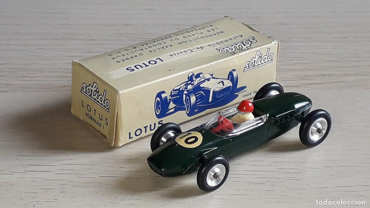 Coches a escala: Lotus F&oacute;rmula F-1 # 118, metal esc. 1/43, Solido made in France tipo Dinky, original a&ntilde;os 60