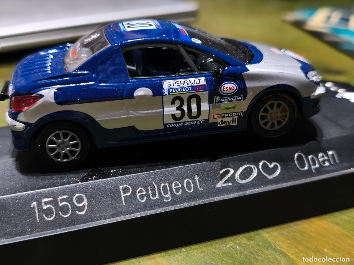 Coches a escala: Peugeot Coupe 206 CC Rallye. S. Perrault. Escala 1/43. Ref 1573.