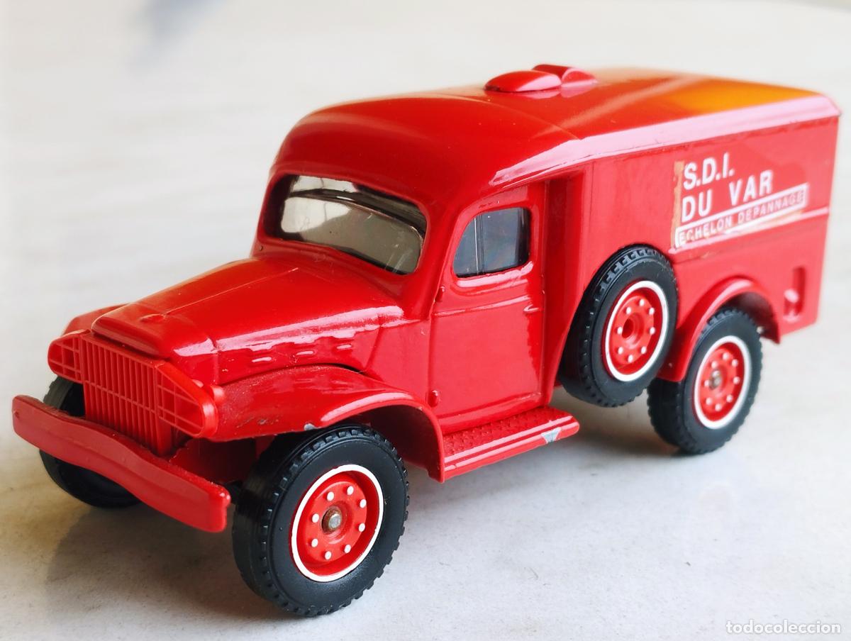 Carros em escala: CAMION FURGON DODGE WC-54GMC BOMBEROS DE SOLIDO MUY BUENO