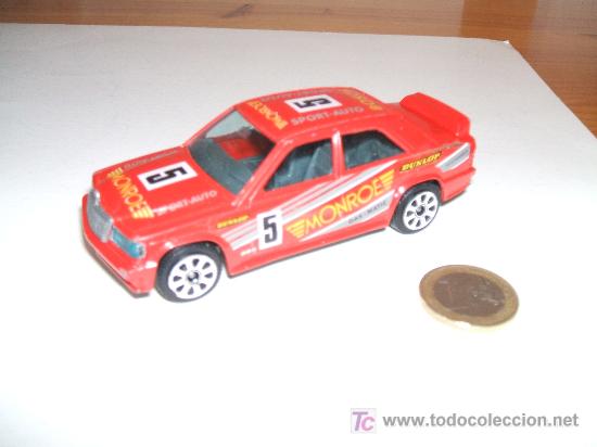 Coches a escala: Mercedes 190 E. rojo de Burago itali.1/43