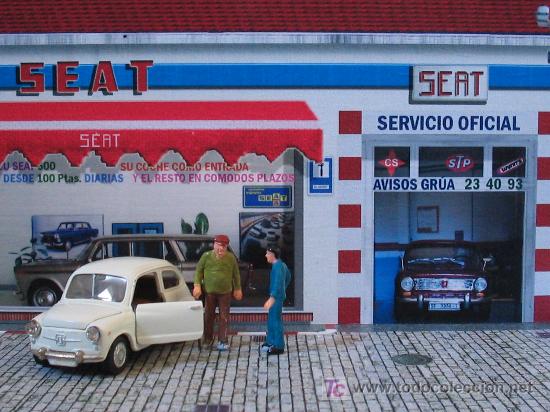 Carros em escala: MINI DIORAMA 1/43 SEAT A&Ntilde;OS 60. JR DIORAMAS