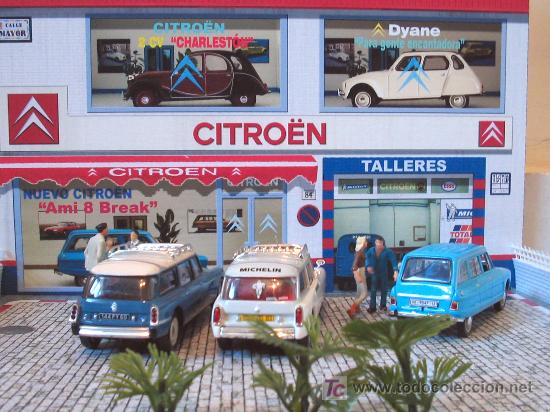 Auto in scala: Dioramas para coches 1/43. CONCESIONARIO CITROEN CL&Aacute;SICO (II)