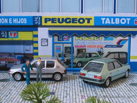 Voitures &agrave; l'&eacute;chelle: Diorama 1/43 Peugeot-Talbot...jr dioramas....