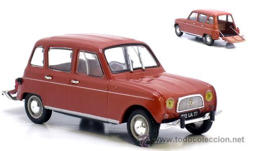 Carros em escala: Renault 4  Super 1963. Con moj&oacute;n RN7. Universal Hobbies. Escala 1/43.&iexcl;NUEVO!