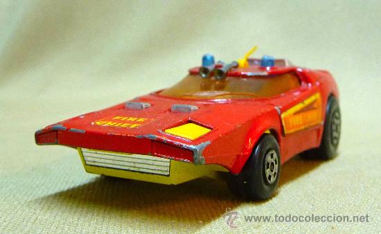 Coches a escala: AUTOMOVIL JEFE BOMBEROS, SHOVEL NOSE, K32/40, MATCHBOX SPEED KINGS, INGLATERRA, 1971