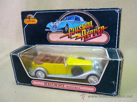 Coches a escala: COCHE DE METAL, GUISVAL, ROLLS ROYCE PHANTOM II,  SERIE REPLYCA, AMARILLO