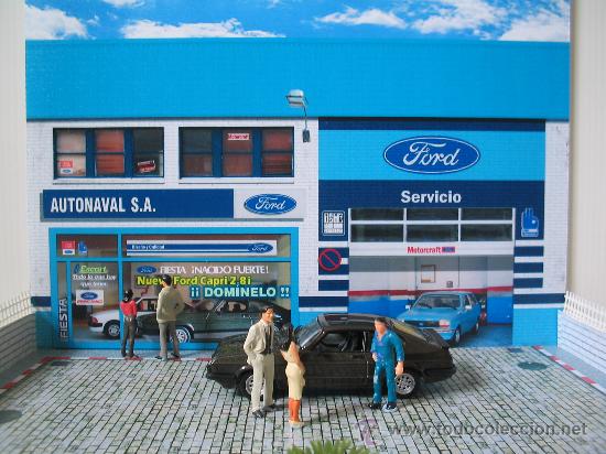 Voitures &agrave; l'&eacute;chelle: Diorama para exposici&oacute;n Ford  1/43
