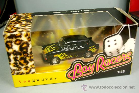 Coches a escala: FORD ANGLIA RACING Flaming Black- Serie Boy Racers - VANGUARDS - Escala 1/43 - NUEVO/CAJA