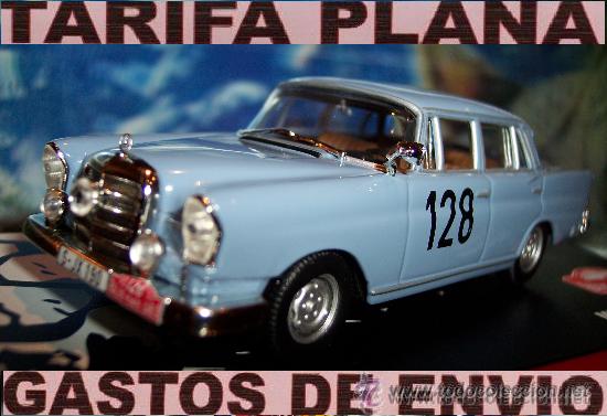 Coches a escala: MERCEDES 220SE RALLYE DE MONTECARLO 1960 W.SCHOCK - R.MOLL ESCALA 1:43 DE ALTAYA EN su CAJA