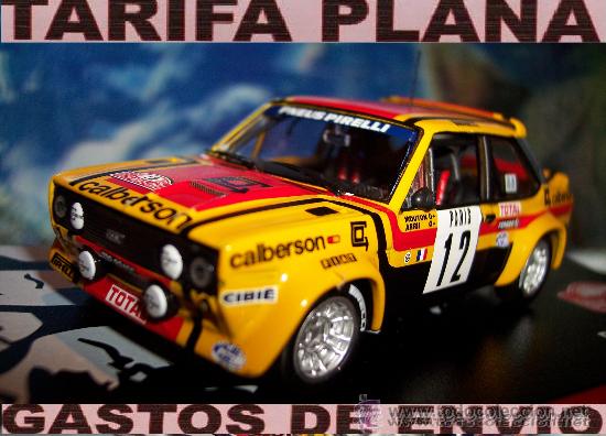 Coches a escala: FIAT 131 ABARTH RALLYE DE MONTECARLO 1980 M.MOUTON - A.ARRII ESCALA 1:43 DE ALTAYA EN su CAJA