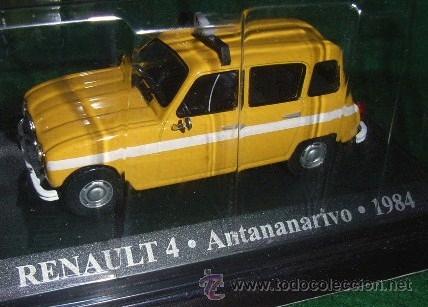 Coches a escala: LOTE - COCHE DE METAL - RENAULT 4 - TAXI DE 1984 - ESC 1/43