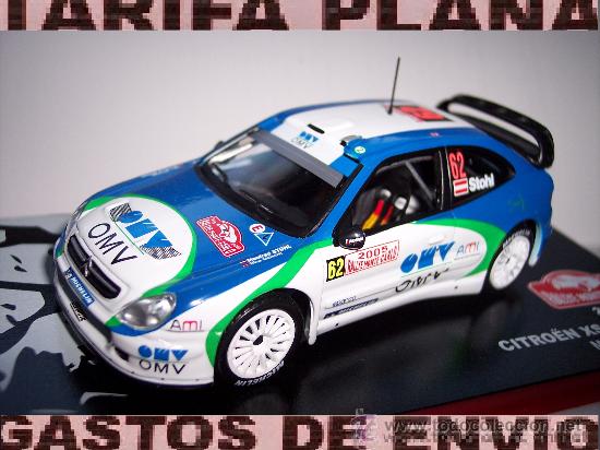 Coches a escala: CITROEN XSARA WRC RALLYE DE MONTECARLO 2005 M.STOHL - I. MINOR ESCALA 1:43 DE ALTAYA EN SU CAJA