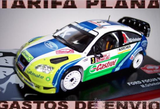 Voitures &agrave; l'&eacute;chelle: FORD FOCUS RS WRC 06 RALLYE DE MONTECARLO 2006 M.GRONHOLM - T.RAUTIAINEN ESCALA 1:43 DE ALTAYA EN SU