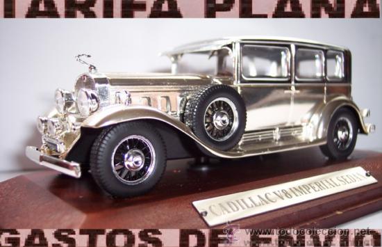 Coches a escala: CADILLAC V8 IMPERIAL SEDAN BA&Ntilde;ADO EN PLATA ESCALA 1:43 DE ALTAYA EN SU CAJA
