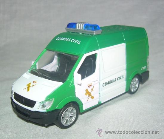 Auto in scala: COCHE FURGONETA DE LA GUARDIA CIVIL DE CHAPA - ESCALA 1/43