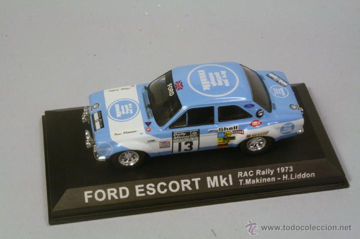Coches a escala: IXO ALTAYA. Ford Escort MK1 #13 RAC Rally 1973  Makinen-Liddon. Nuevo en peana sin blister