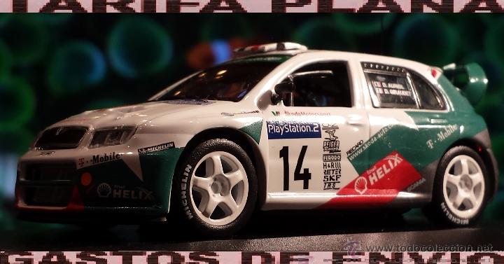 Voitures &agrave; l'&eacute;chelle: SKODA FABIA WRC TOUR DE CORSE 2003 D. AURIOL-D.GIRAUDET ESCALA 1:43 DE ALTAYA EN caja no original