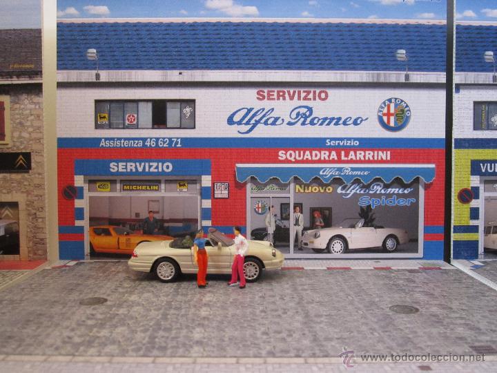Auto in scala: DIORAMA SERVICIO ALFA ROMEO. (M&oacute;dulo En Calle)