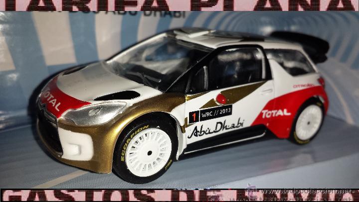 Voitures &agrave; l'&eacute;chelle: CITROEN DS3 WRC 2013 ABU DHABI ESCALA 1:43 DE MONDOMOTORS EN SU CAJA