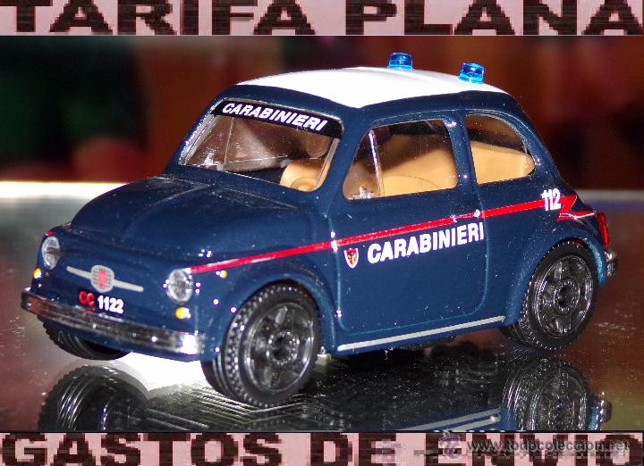 Coches a escala: FIAT 500 CARABINERI ESCALA 1:43 DE BURAGO EN CAJA NO ORIGINAL