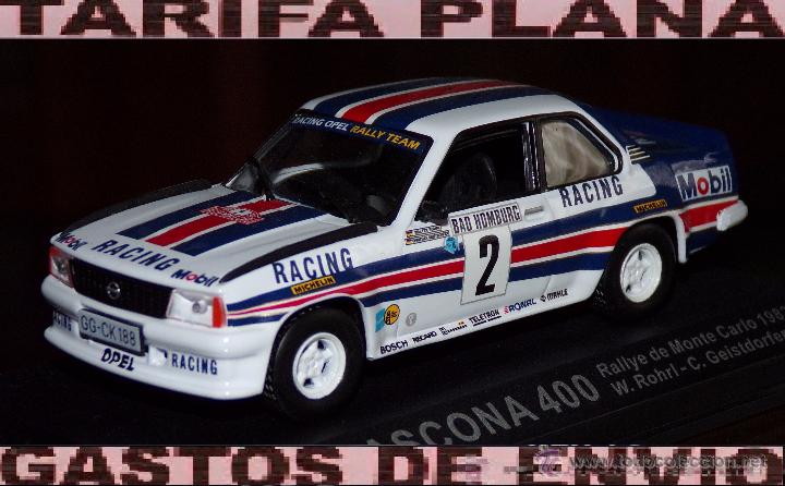 Coches a escala: OPEL ASCONA 400 W.ROHRL -C.GEISTDORFER RALLYE DE MONTECARLO 1982 ESCALA 1:43 DE ALTAYA EN CAJA