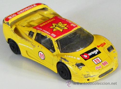 Coches a escala: BURAGO MCA CENTENAIRE COCHE A ESCALA 1/43 - DEPORTIVO AMARILLO - FABRICADO EN ITALIA - JUGUETE METAL