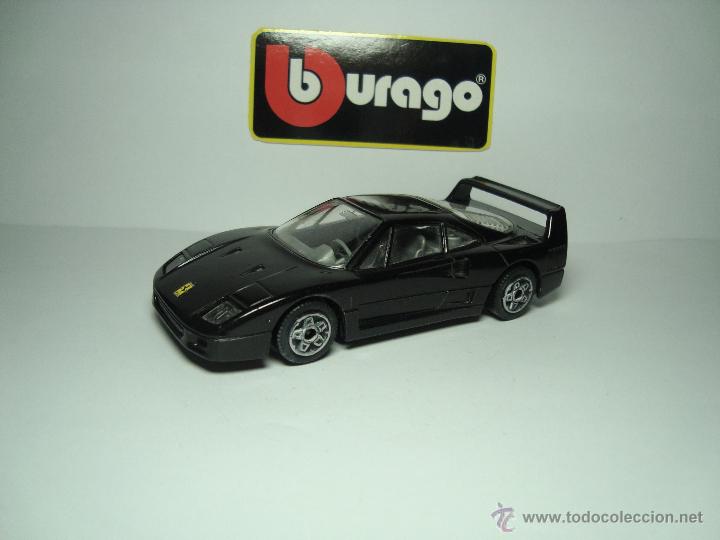 Coches a escala: FERRARI F40 NEGRO DE BBURAGO BURAGO 1,43