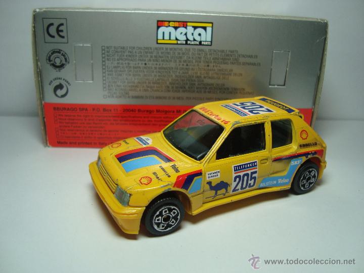 Coches a escala: PEUGEOT 205 SAFARI PARIS DAKAR DE BURAGO BBURAGO 1,43 CON SU CAJA