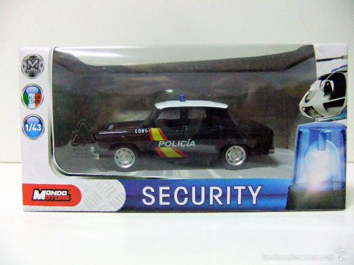Auto in scala: RENAULT 8 R8 R-8 POLICIA NACIONAL ESPA&Ntilde;A - MONDO MOTORS SECURITY ESCALA 1:43 - COCHE MINIATURA