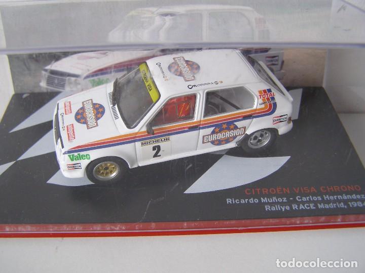 Coches a escala: CITROEN VISA CHRONO DEL RALLYE RACE DE MADRID DEL 84 , CAMPEONES ESPA&Ntilde;OLES, ALTAYA.