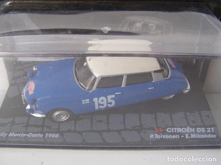 Coches a escala: CITROEN DS 21 DEL RALLY MONTE CARLO DEL 66, COLECCION RALLY DE ITALIA, EAGLE MOSS ALTAYA