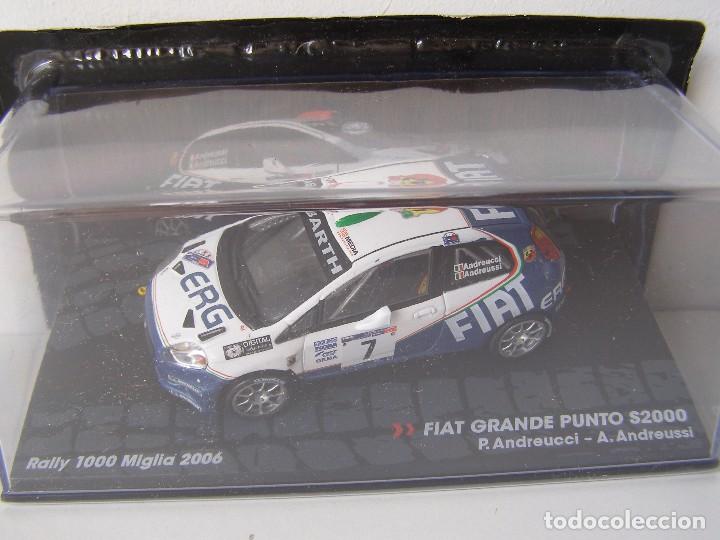 Coches a escala: FIAT GRANDE PUNTO S2000, RALLY 1000 MIGLIA 2006, COLECCION DE ITALIA, EAGLE MOSS ALTAYA, 1/43