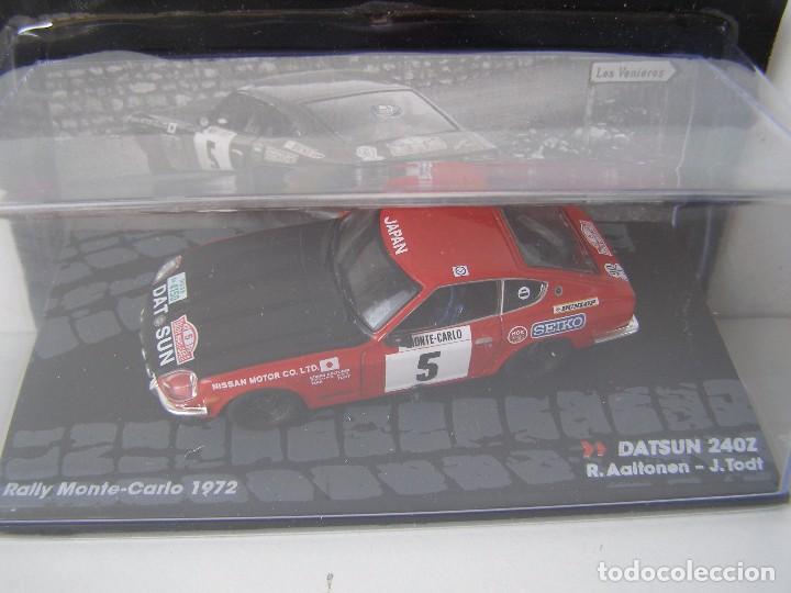 Coches a escala: DATSUN 240Z, RALLY MONTE CARLO 1972, COLECCION DE ITALIA, EAGLE MOSS ALTAYA, 1/43