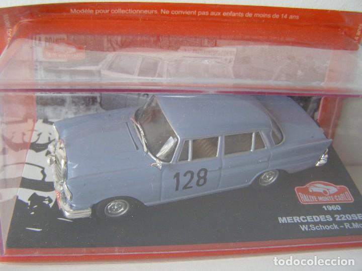 Coches a escala: MERCEDES 220SE DE 1960, COLECCION RALLY DE MONTECARLO, ALTAYA 1/43.