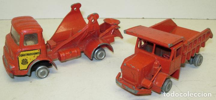 Carros em escala: Cami&oacute;n Hormigonera + Dumper, construcci&oacute;n, Construcciones JOAL 1/43, original a&ntilde;os 70