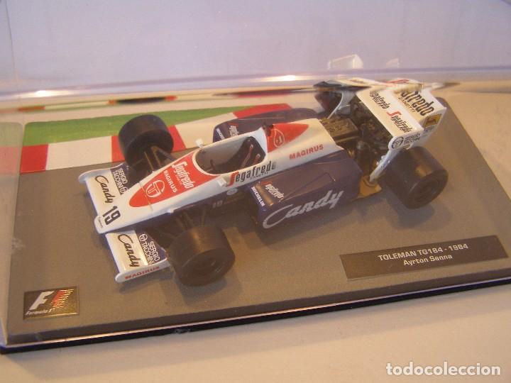 Auto in scala: TOLEMAN TG184- 1984 AYRTON SENNA F1, ESCALA 1/43, COLECCI&Oacute;N DE ITALIA