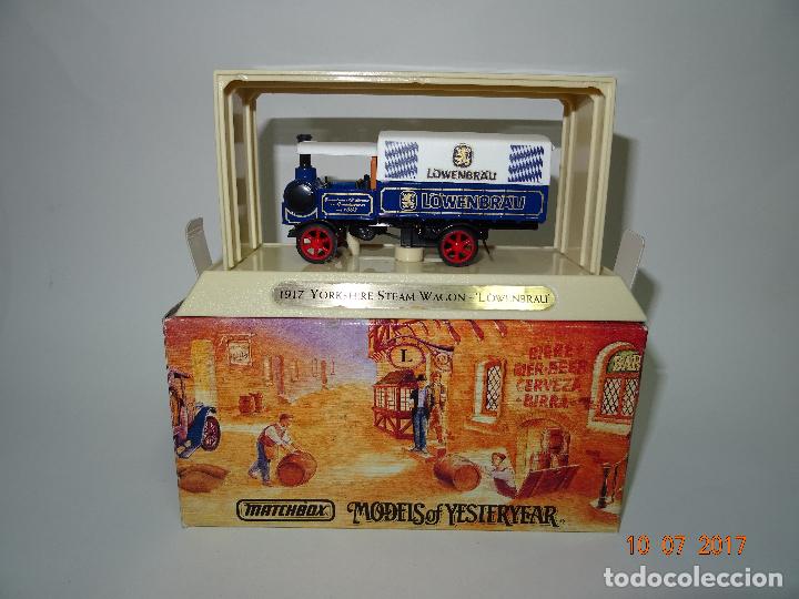 Voitures &agrave; l'&eacute;chelle: YORKSHIRE STEAM Serie *GRANDES CERVEZAS DEL MUNDO* L&Ouml;WENBRAU de MATCHBOX del A&ntilde;o 1993 - a Estrenar