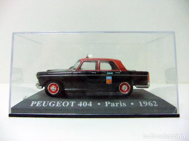 Coches a escala: PEUGEOT 404 TAXI PARIS 1962 - IXO ALTAYA ESCALA 1:43 - TAXIS DEL MUNDO - COCHE AUTOM&Oacute;VIL MINIATURA