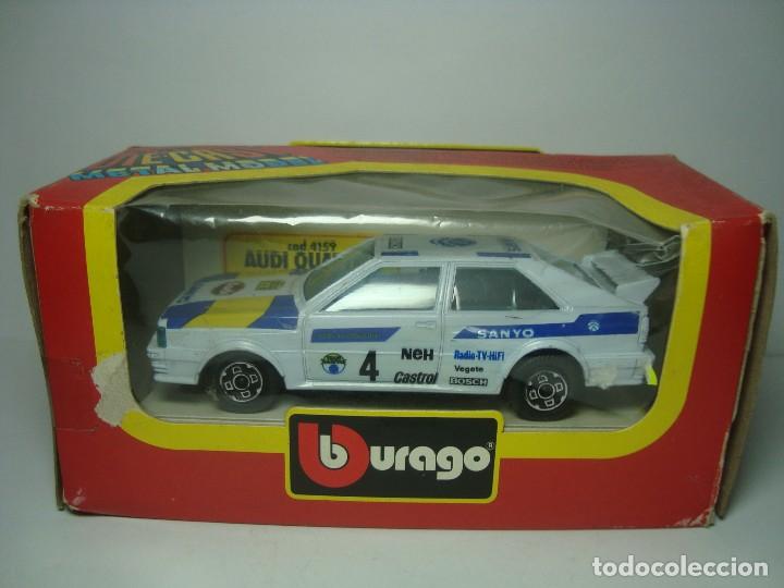 Coches a escala: AUDI QUATTRO DE BBURAGO BURAGO 1,43 NUEVO CON SU CAJA MUY ANTIGUO