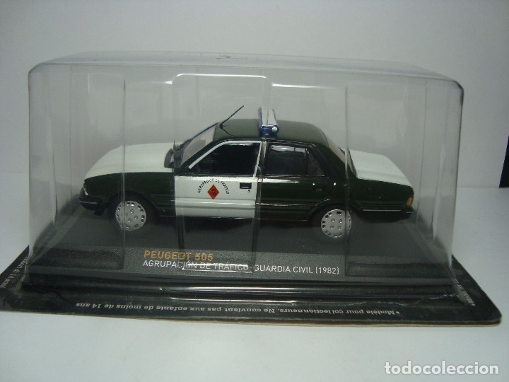 Coches a escala: PEUGEOT 505 GUARDIA CIVIL TRAFICO IXO ALTAYA SALVAT 1,43 NUEVO EN SU CAJA MIRA DESCRIPCION