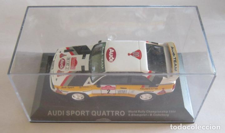Voitures &agrave; l'&eacute;chelle: COCHE AUDI SPORT QUATTRO WORLD RALLY CHAMPIONSHIP 1984, S. BLOMQVIST - B. CEDERBERG, EN CAJA. CC