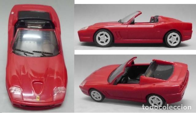 Auto in scala: COCHE FERRARI SUPER AMERICA SHELL -POWER DE PLASTICO EN MINIATURA ESCALA 1:38 - MINICOCHE-97