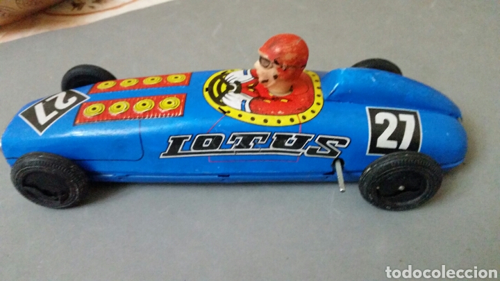 Voitures &agrave; l'&eacute;chelle: COCHE LOTUS 27 DE HOJALATA CON MECANISMO A CUERDA