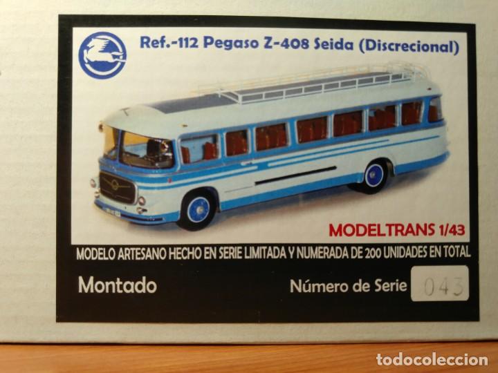 Voitures &agrave; l'&eacute;chelle: AUTOBUS PEGASO Z-408 SEIDA  (DISCRECCIONAL) ESCALA 1/43,  MODELTRANS, REF112, NUEVO