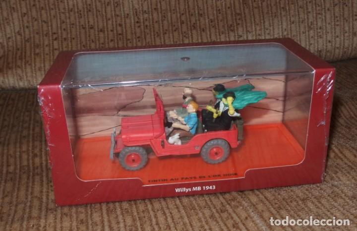 Auto in scala: TINTIN AU PAYS DE L&acute;OR NOIR,WILLYS MB 1963,CAJA ORIGINAL,A ESTRENAR,FABRICADO EN EL 2012