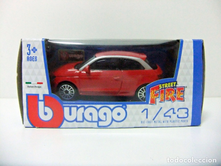 Carros em escala: AUDI A1 - BURAGO BBURAGO STREET FIRE ESCALA 1:43 - COCHE AUTOM&Oacute;VIL MINIATURA ROJO TDI