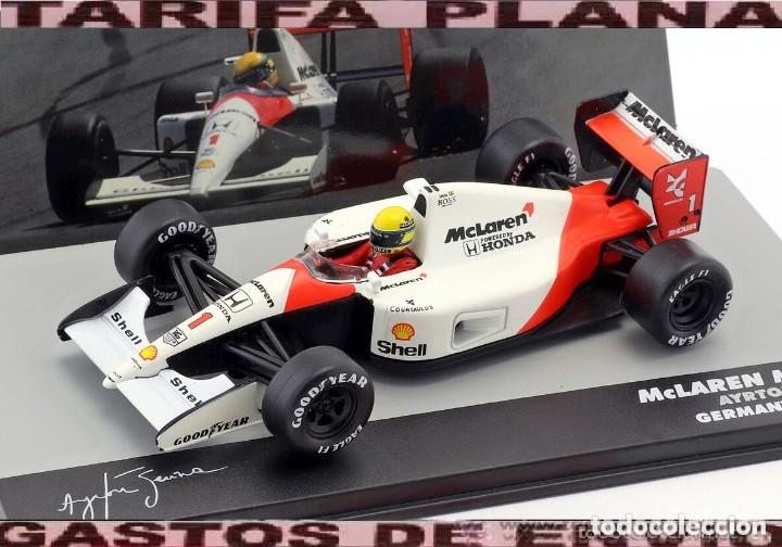 7 # 1 Ayrton Senna Alemania GP F1 1992 723 OPO 10 Coche de Fórmula 1 1/43 Compatible con McLaren MP4 