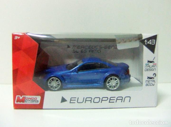 Auto in scala: MERCEDES BENZ SL 65 AMG - MONDO MOTORS EUROPEAN ESCALA 1:43 COCHE AUTO DEPORTIVO MINIATURA AZUL SL65