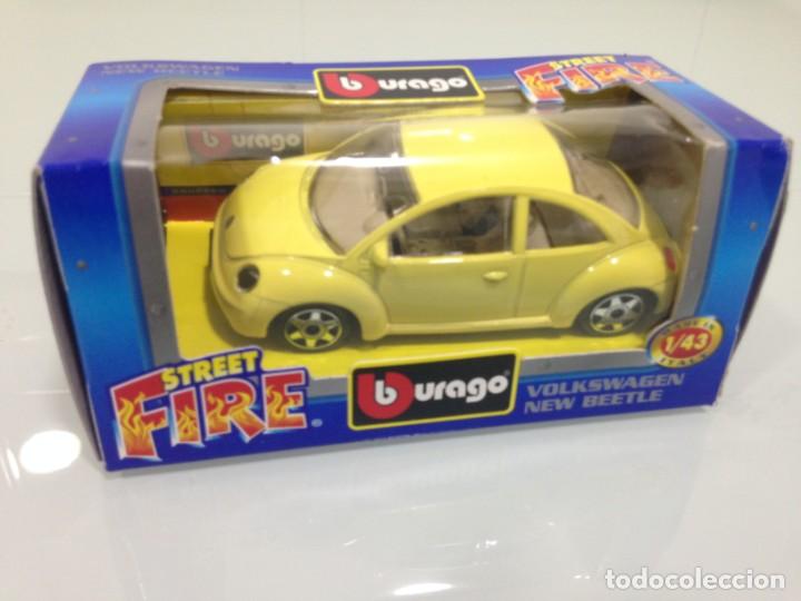 Miniature Voiture Bburago Volkswagen New Beetle Cup Jaune - Échelle 1/43 - Occasion
